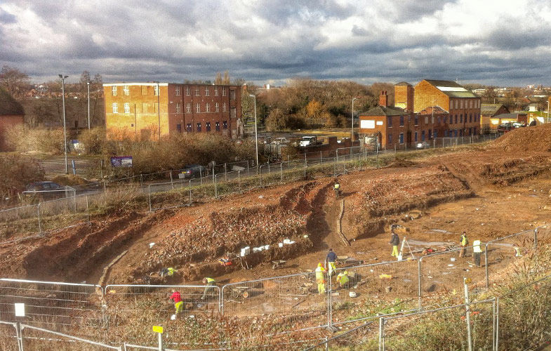 The Blackfriars site overview looking north-west