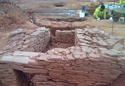 Subterranean Roman structure excavated prior to development at Emersons Green