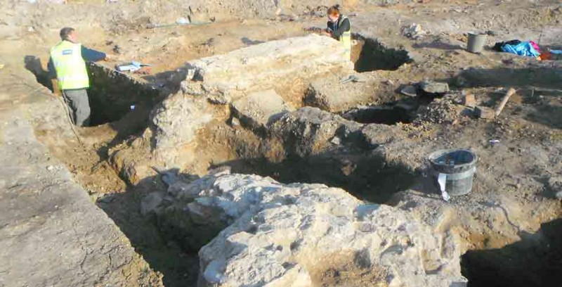 North-western corner of the Roman building
