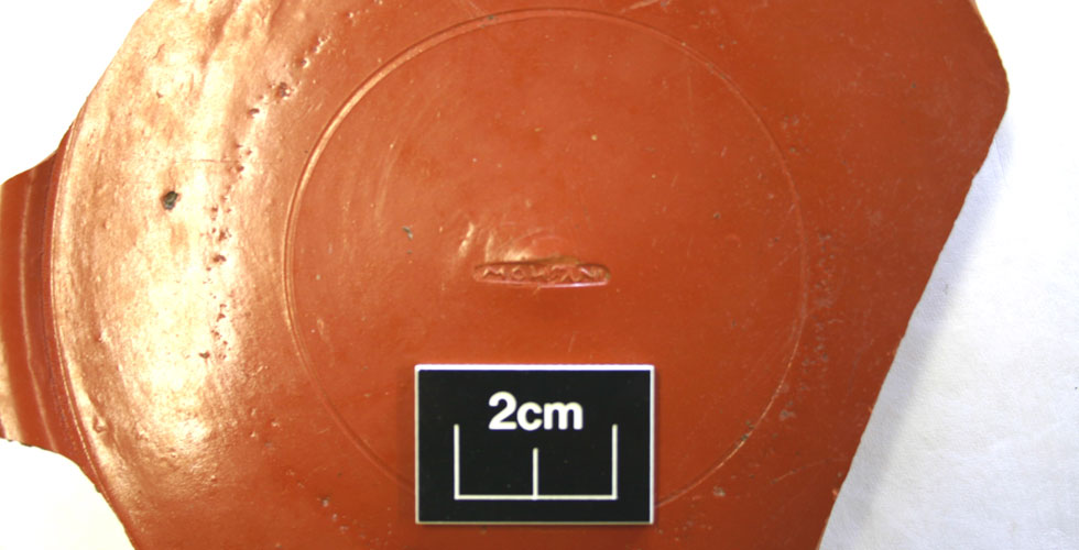 Stamped Samian vessel with the maker’s mark